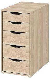 Comoda IKEA Alex 36x70 Vopsit Alb/Aspect Stejar (Bej)