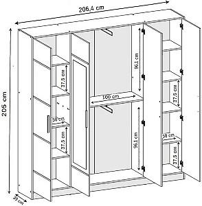 Dulap Prime Furniture Eden 3 SZ4DE 206.4 Alb