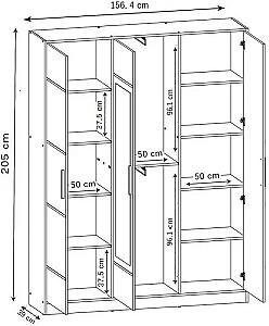 Dulap Prime Furniture Eden 1 SZ3DE 156.4 Alb