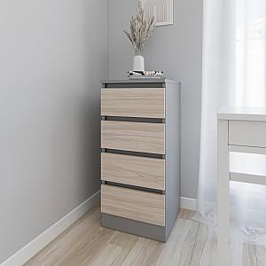 Comoda Smartex Т1 50 cm Grafit / Stejar Deschis