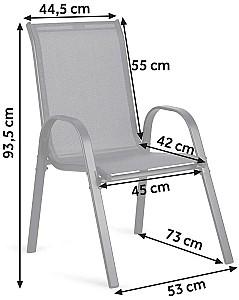 Set mobila de gradina Sofotel SO-981 298120 Negru/Transparent
