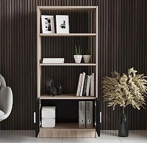 Etajera Mirage Design Vario VO4-OB Stejar (Bej)/Larex Negru
