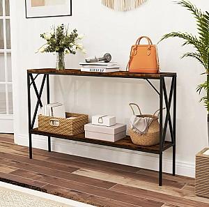 Masa consola Costway JV12134CF Rustic Brown
