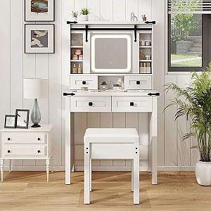 Masa de machiaj Costway HU10928DE-WH+