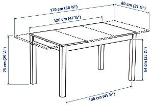 Masa IKEA Alhult Negru/Maro