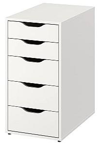 Masa de birou IKEA Lagkapten/Alex usa/sertare 140x60 Alb/Stejar Alb (Bej)
