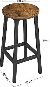 Scaun Vasagle LBC32X Rustic Brown/Black