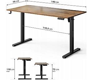 Masa de birou SENSE7 Nojo Light 140x70 Dark Brown