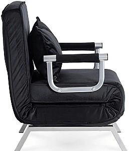 Fotoliu Mebel Elite Bart Velur Negru/Crom