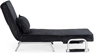 Fotoliu Mebel Elite Bart Velur Negru/Crom