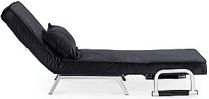 Fotoliu Mebel Elite Bart Velur Negru/Crom