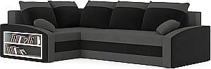 Canapea coltar Magnifico Meble Grande Left Shelf Bonell Mikrofaza 27/Mikrofaza 15 Left Gri/Negru