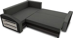 Canapea coltar Magnifico Meble Grande Left Shelf Bonell Mikrofaza 27/Mikrofaza 15 Left Gri/Negru