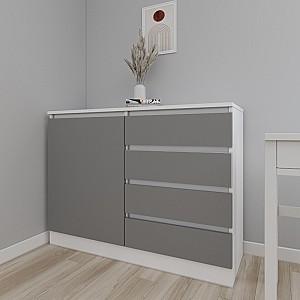 Comoda Smartex Т2 80 cm Alb / Grafit