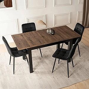 Masa Mebel Elite Skubi 120/160 Nuc (Maro)/Negru