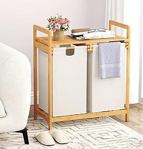 Cos de rufe Costway JV10141WH  White/Bamboo
