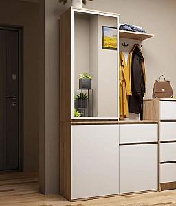 Antreu Akord Entro 95cm 3D1SZ Stejar Sonoma (Bej)/Alb