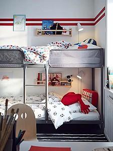 Pat copii IKEA Tuffing 90x200 Gri Inchis