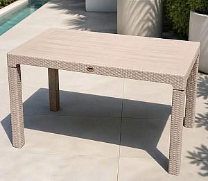 Masa de gradina Heniver Rattan Table 120x70 Cappuccino