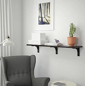 Raft de perete IKEA Bergshult/Ramshult 120x30 Negru-maro
