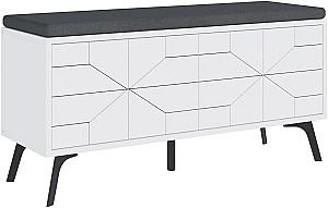 Dulap pentru incaltaminte Mirage Meble Dune 170x55x35 Alb
