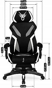 Fotoliu gaming Mebel Elite Maximo Negru/Alb