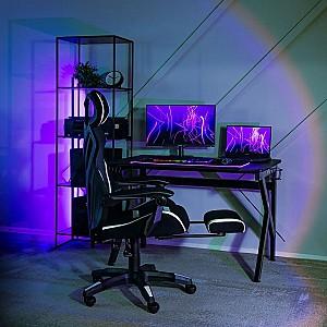 Fotoliu gaming Mebel Elite Maximo Negru/Alb