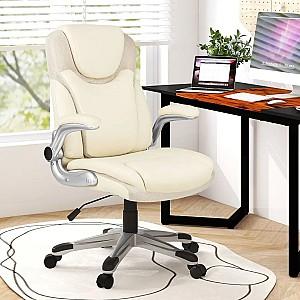 Fotoliu de birou Costway CB10557WH Alb