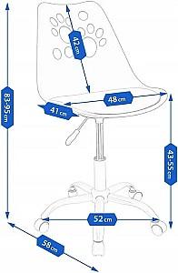 Fotoliu de birou Jumi Joy 2 CM-593602 Light Blue/White