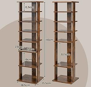 Raft pentru incaltaminte Costway JZ10140CF Rustic Brown