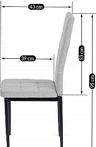 Scaun Mebel Elite Tex Grey/Black