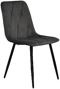 Set de masa si scaune Evelin DT 404-6B + 3 scaune YTC-080 B / BLU-14 (Dark Grey)