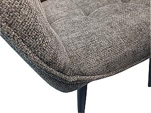 Set de masa si scaune Evelin DT 432-1R B + 4 scaune YTC-090 B / UF885-15 (Dark Grey)