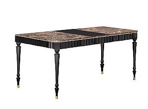 Set de masa si scaune Modalife Urla + 6 scaune Negru