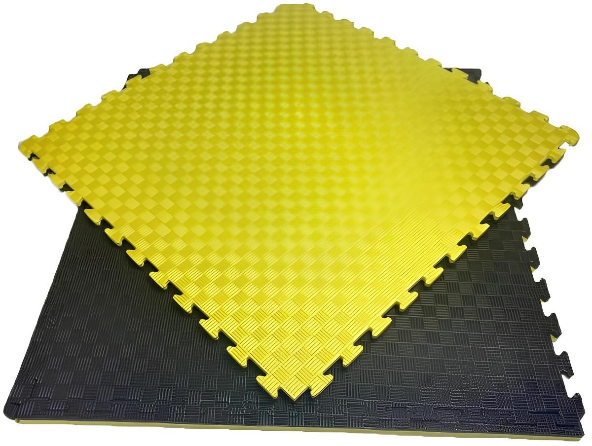Saltea sportivă VLM Puzzle 1х1 m Black/Yellow