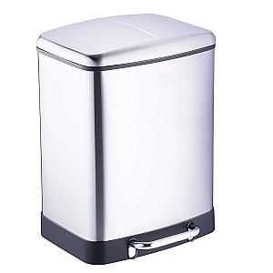 Cos de gunoi Dirt-Devil Pedal Bin 2x12 L Soft Close Silver