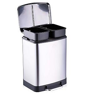 Cos de gunoi Dirt-Devil Pedal Bin 2x12 L Soft Close Silver