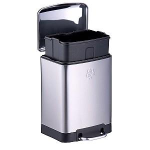 Cos de gunoi Dirt-Devil Pedal Bin 6 L Soft Close Silver