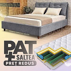 Pat Queens Adele Eco 160x200 + Saltea Salt Confort Clasic 160x200