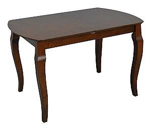 Set de masa si scaune Evelin HV-29V Burnish Oak + 6 scaune GLORIA Burnish Oak / Ekea12 Dark Brown