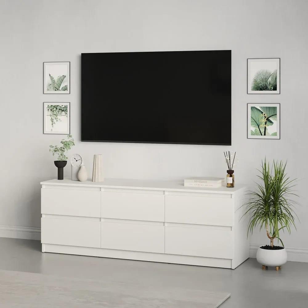 Tumba pentru televizor MBS Neo 6S (150x43x53 cm) Alb