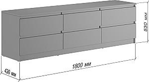 Tumba pentru televizor MBS Neo 6S (180x43x53 cm) Cașmir