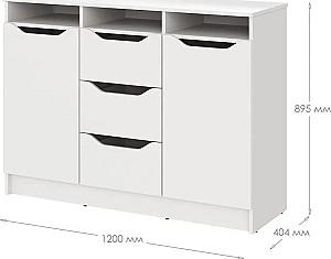 Comoda MBS 1200 Lilu (121x40x89 cm) Alb
