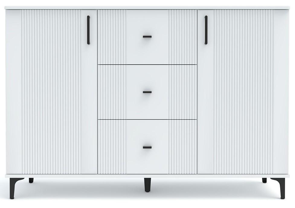 Comoda Yasen Loran 2D3S Alb Briliant / Alb
