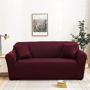 Husa pentru canapele Relaxe Home Solid Sofa Cover 2 locuri (145-185 cm) Bordo
