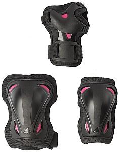 Echipament de protectie Rollerblade  Skate Gear W 3 Pack L Black/Pink (069P0500219)