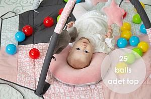 Covoras de joaca copii BABYJEM Pink 70x70 cm