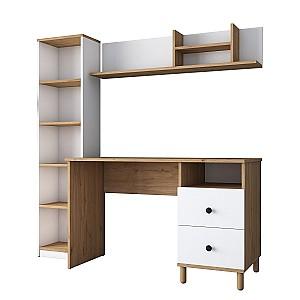 Masa de birou Trendy HA115 2642 Nuc (Maro)/Alb