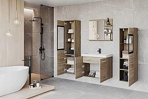 Set de mobila de baie Bratex Madrit I Stejar Sanremo (Bej)