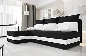 Canapea coltar Space Meble Hewlet Rainbow 15/Rainbow 31 Black/White